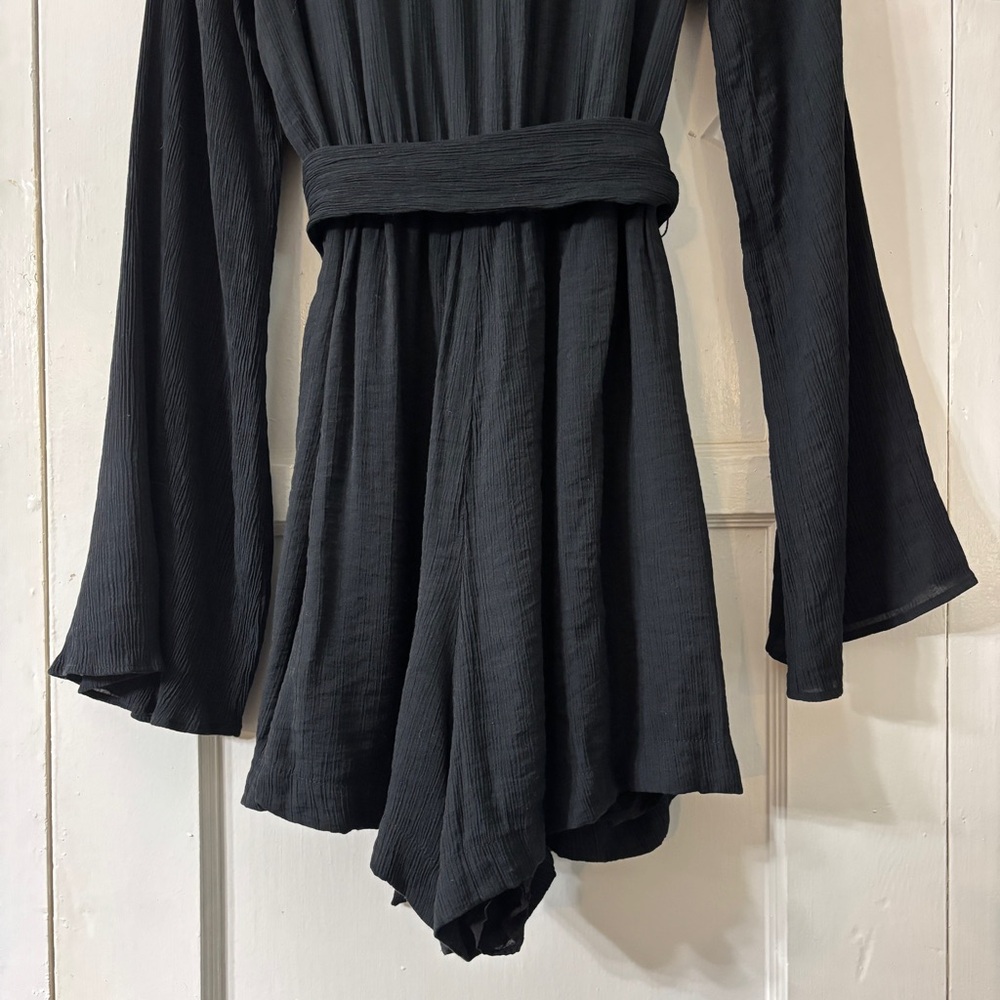Free People One Piece Faux Wrap Long Sleeve Romper - Picture 9 of 15